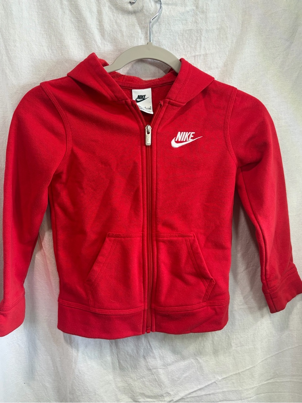 Nike Kids Bright Red Hooded Zip Jacket